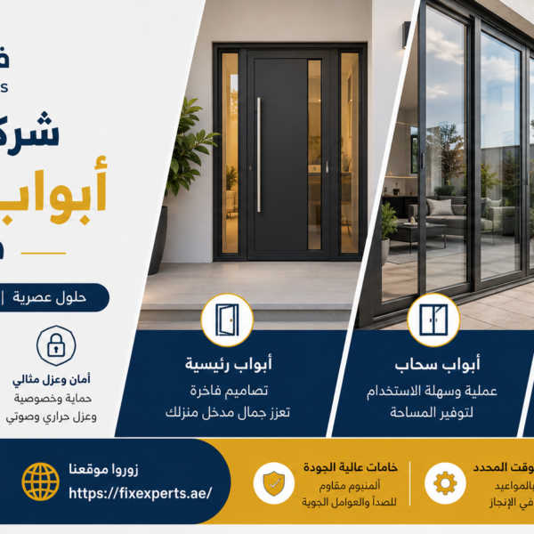 شركة تركيب ابواب المنيوم في دبي