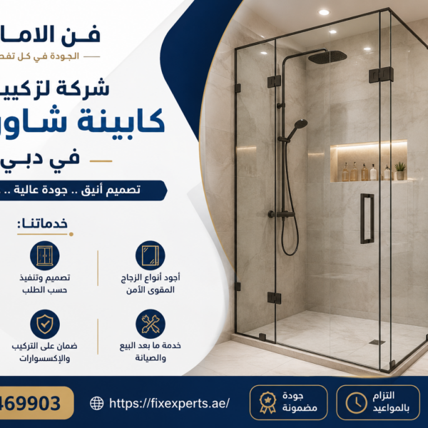 تركيب كابينة شاور زجاج في دبي